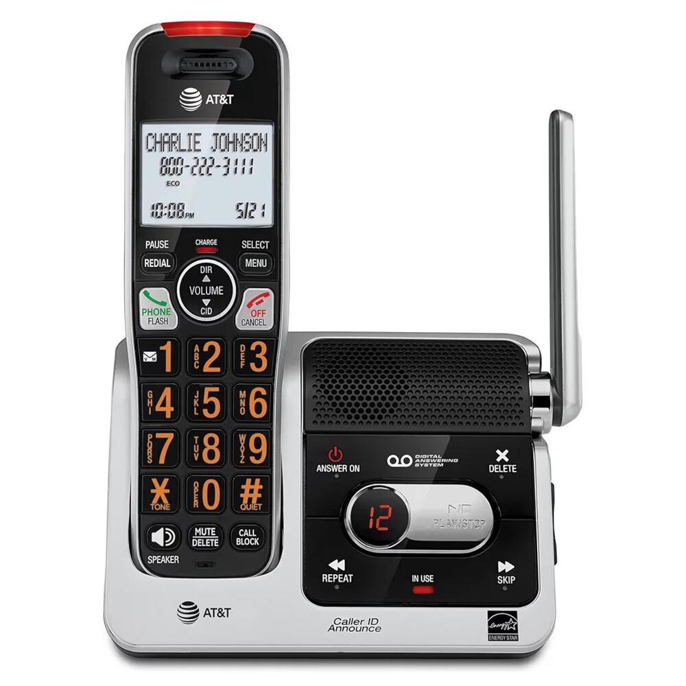 AT&T BL102 DECT 6.0 Cordless Phone for Home with Answering Machine, Intercom New